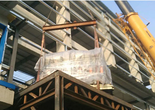 彩色吊裝帶作業(yè)現(xiàn)場(chǎng)