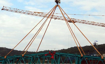 桁架吊裝現(xiàn)場