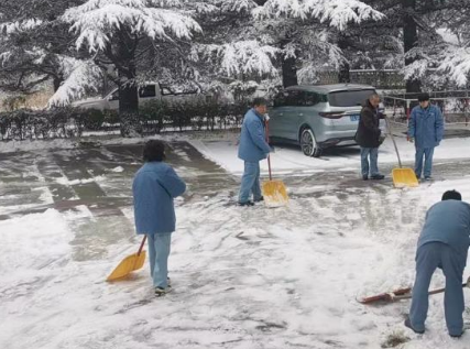 成華吊裝帶車間組織員工開展掃雪活動